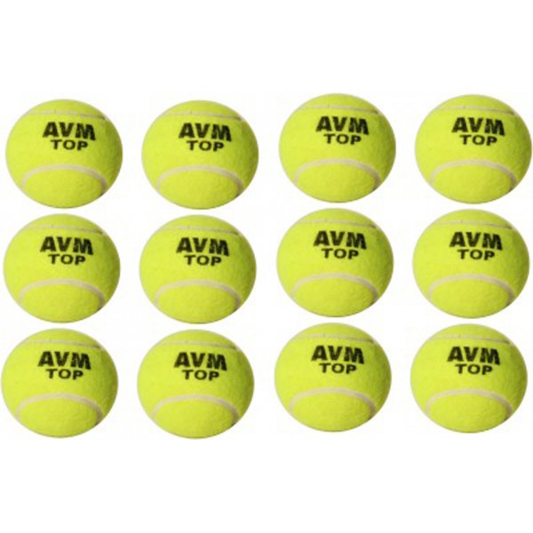AVM Top Cricket Tennis Ball (Pack of 12)